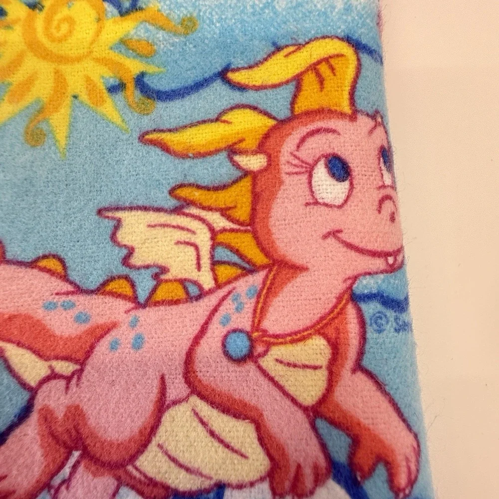 Vintage Y2K Dragon Tales Cassie Flannel Fabric 10x45 Quilting Sewing Craft USA